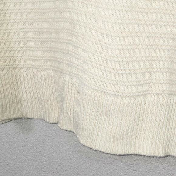 Madewell Women’s Sweater Soft Minimalism Cottagecore Textured Knit Yellow XL - Picture 7 of 8